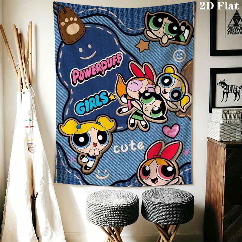 Blossom, Buttercup, and Bubbles Pattern Home Decor Tapestry, Wall Hanging, Decorative RV Wall Cloth.ZGT0914211