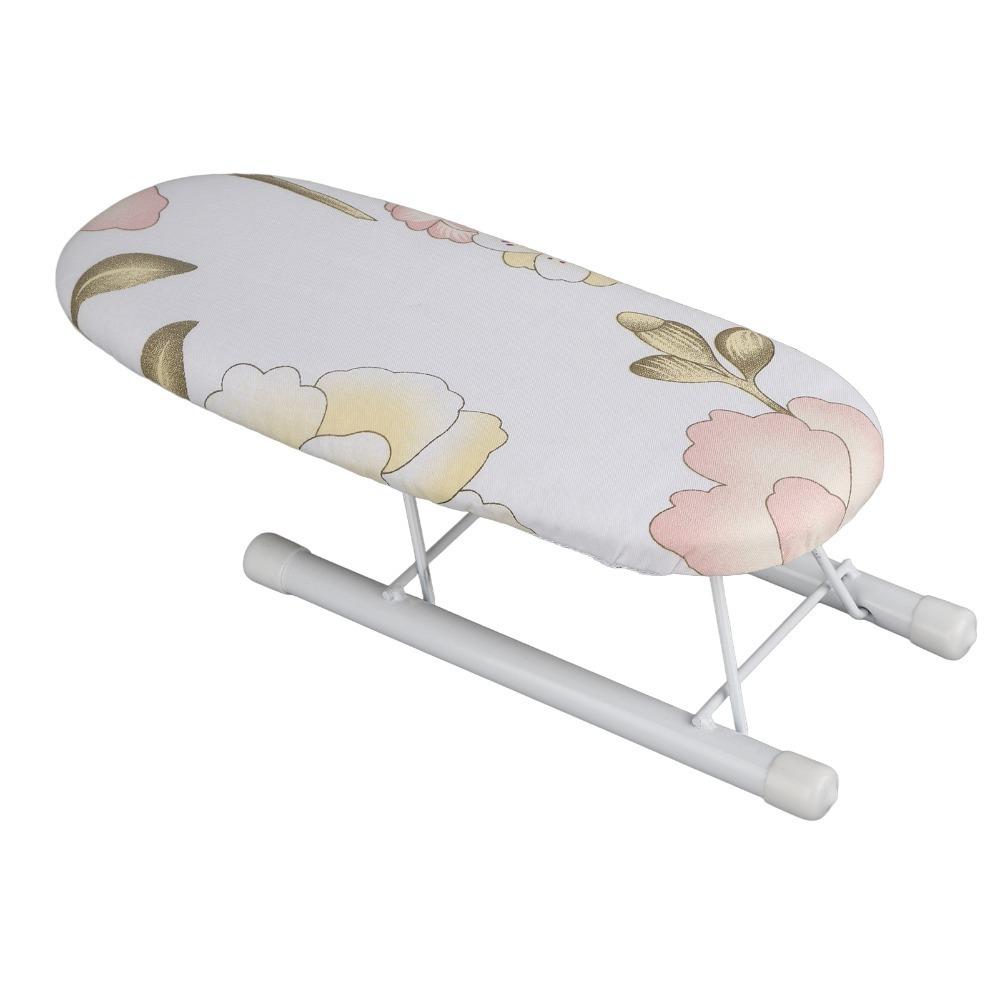10.43 Inch Foldable Mini Ironing Board Portable Compact Sleeve Ironing Board Peony Design Space Saving Tabletop Ironing Board