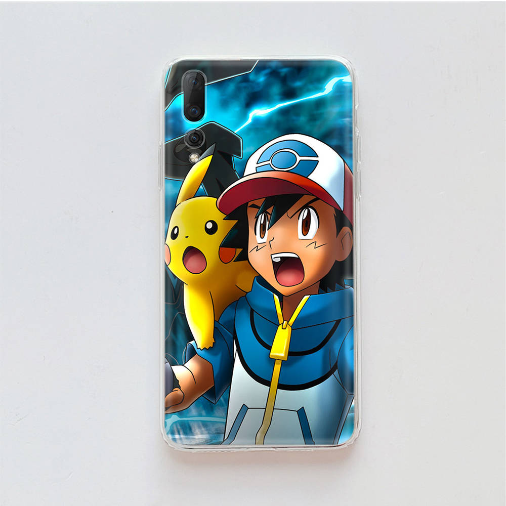 Transparent Case for Samsung A04 A14 A23 M33 M53 Realme 10 9 C35 C55 VIVO X80 Infinix Hot 30 Note 11 Tecno Spark 8P Pro P-37 Lovely Pikachu