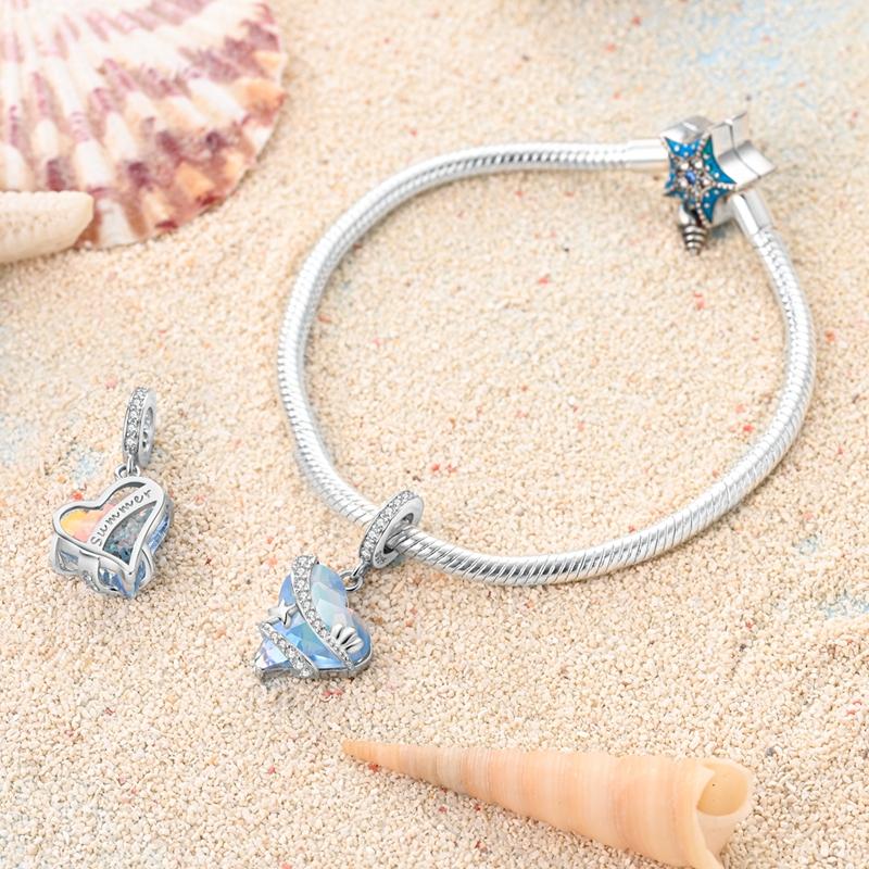 Compatible With Authentic Original Bracelet High Quality Fine Jewelry Copper Metal Ocean Series Mermaid Shell Turtle Charm Bead Components Bead