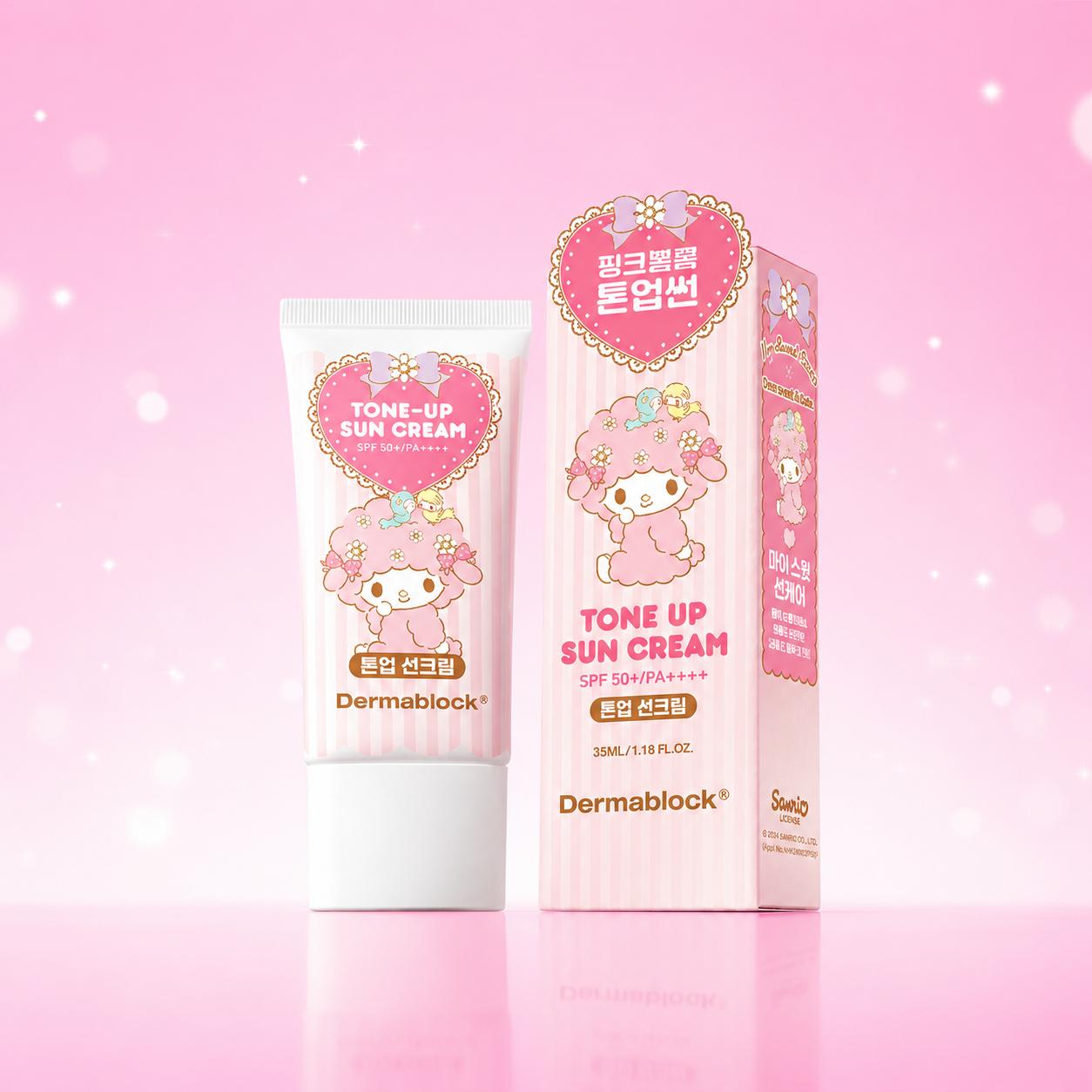 Derma Block Tone-Up Солнцезащитный крем SPF50+ PA++++ 35 мл My Sweet Piano Edition – Осветляющий УФ-защитный солнцезащитный крем