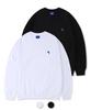 DOLPHIN WAVE APPAREL [2Pack] Dolphin Mini Chain Embroidery 16-Count Sweatshirt White & Black