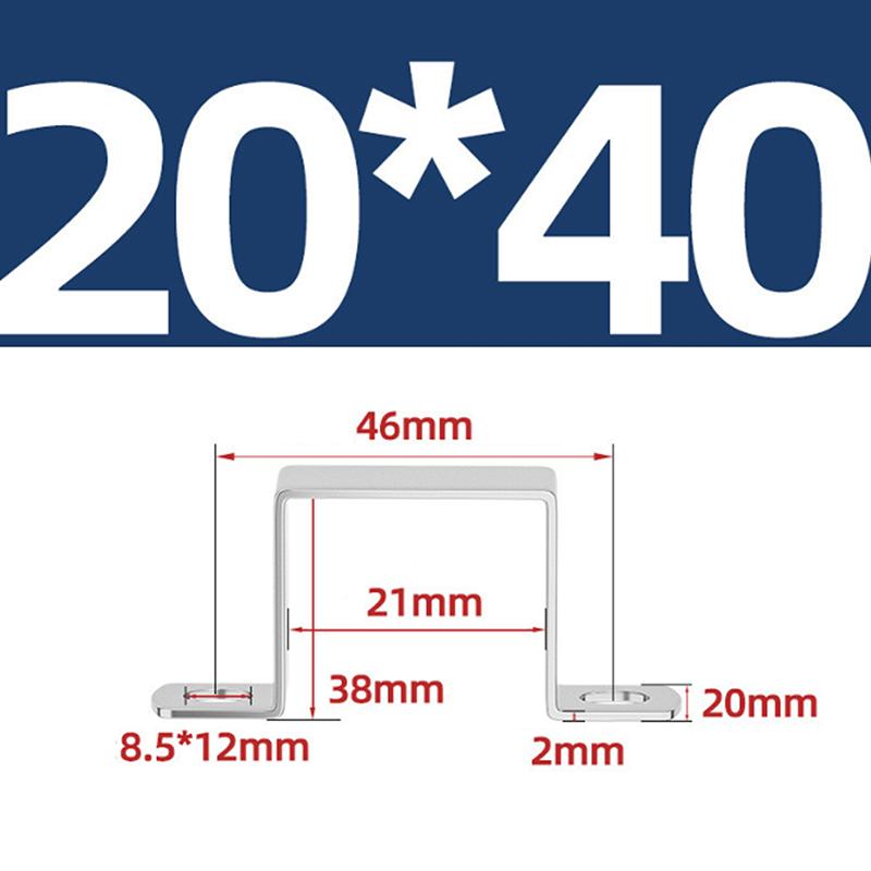 5Pcs Thickened U-Shaped 304 Stainless Steel Horseback Tube Saddle Clip Buckle Throat Hoop Ohm Tube Card Pipe Fixing Clamps