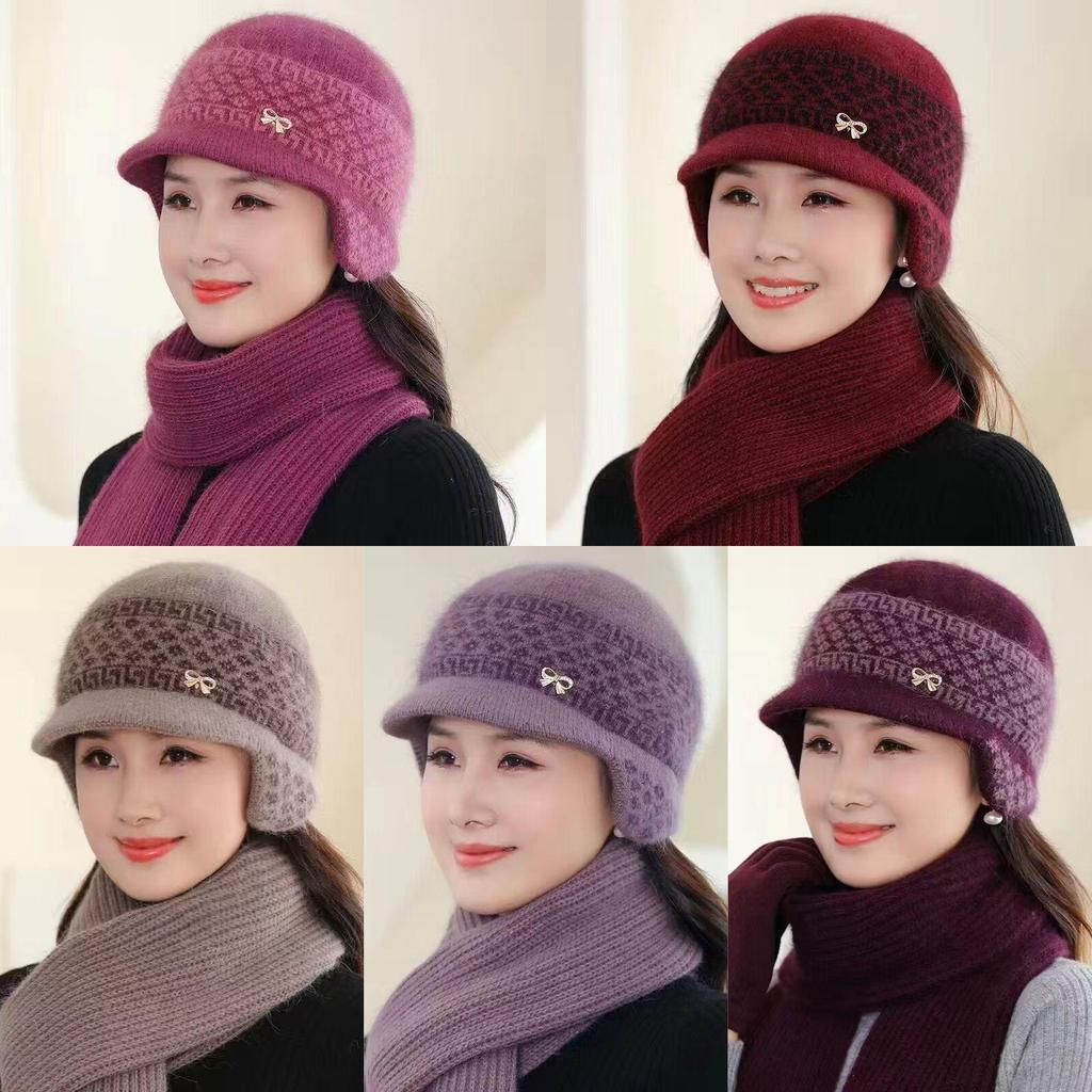 Winter Senior Hat Knitted Casual Warm Wool Hat