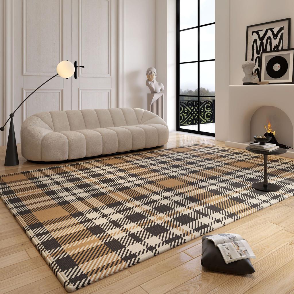 Light Luxury Geometric Large Carpets for Living Room Modern Decoration Home Bedroom Rug Soft Non-slip Coffee Tables Mat