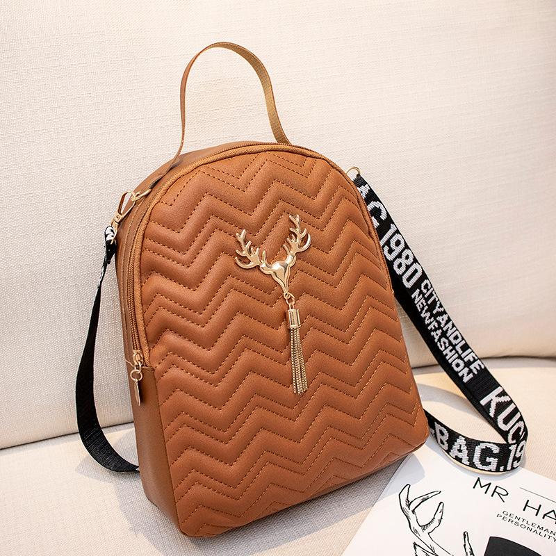 Backpack Versatile Fashion Niche Textured Women's Bag Large Capacity Mobile Phone Makeup Backpack