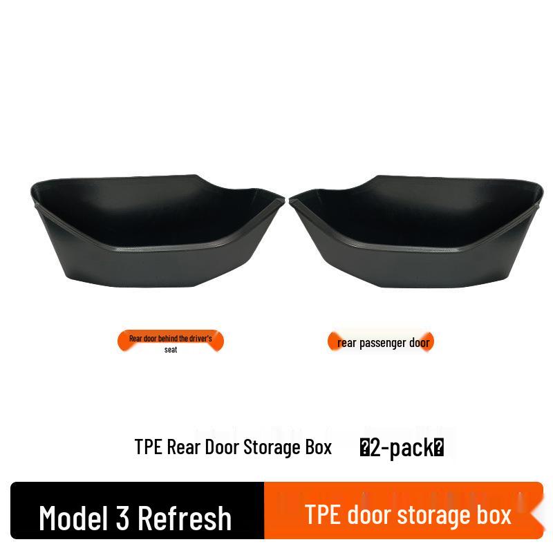 

Tesla Model 3/Y Updated Door Slot Storage Box with Full Coverage Mat Accessories