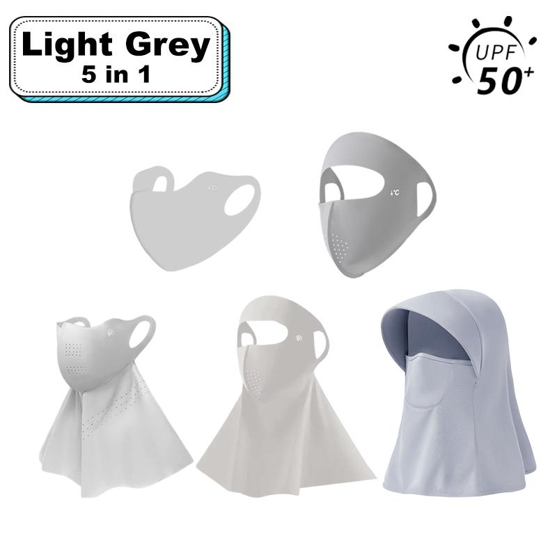 Sommar Isilke Ansiktsmask UV Solskydd Justerbar Andningsbar för Cykling Löpning Jakt Sportmask Unisex
