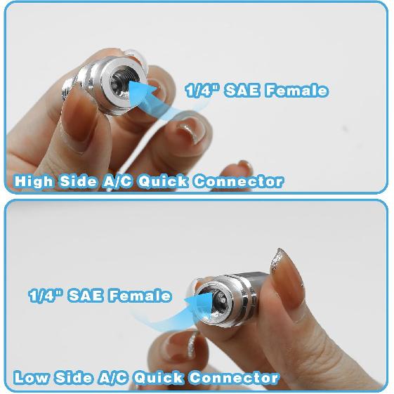 CANIPHA 17 Pcs Air Conditioning Valve Core Kit, R12 to R134a Conversion Kit R134a Valve Core A/C Refrigeration System, AC Valve Kit AC Valve Core