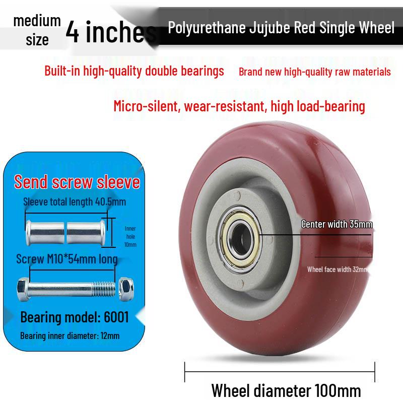 Nylon Swivel Caster Wheels: 2-6 inch Heavy-Duty Rubber & Flat Plate Options