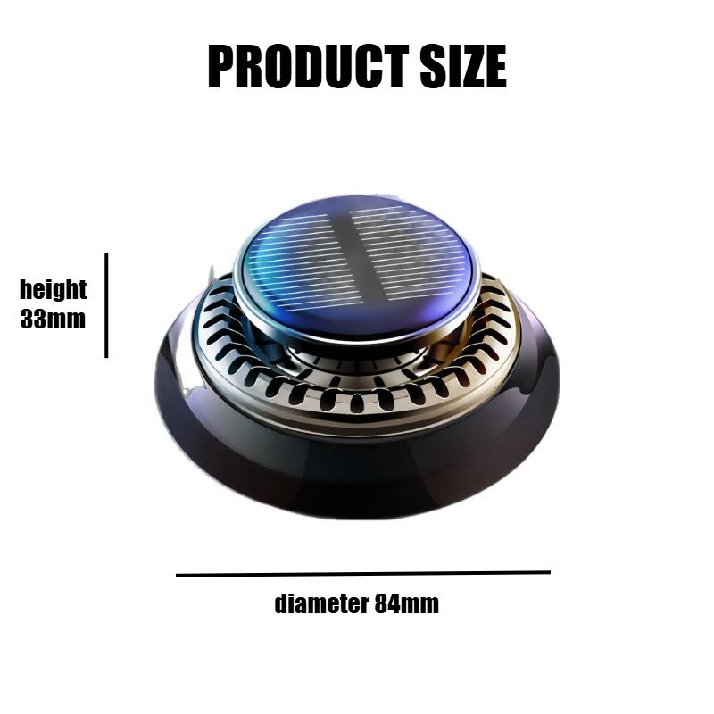 Solar Car Aromatherapy Ornament Car Essential Oils Diffusers Long Lasting Rotating Deodorizing Interior Accessories