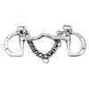 Korsteel Nerezová ocel Cambridge Mouth Slotted Ring Kimblewick Bit
