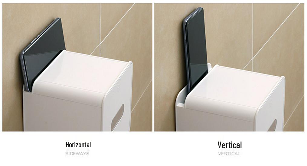 Waterproof No-Punch Toilet Paper Storage Rack and Towel Holder