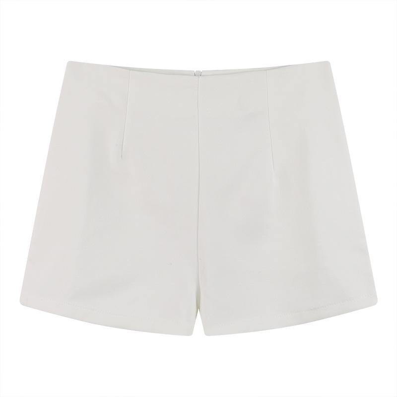 Women's High-Waisted Black A-Line Shorts, Summer 2024 Slimming Style