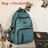 Nylon School Backpack For Teens With Design And Laptop Compartment