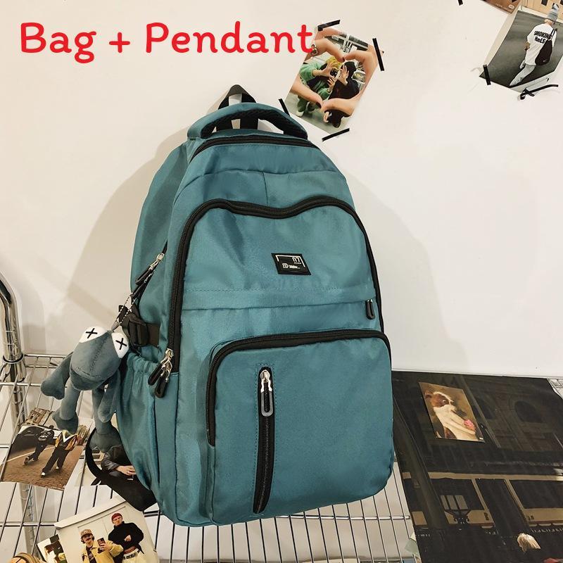 Nylon School Backpack For Teens With Design And Laptop Compartment