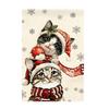 Christmas catGarden Flag 12x18 Inch Double Sided for Courtyard Outdoor Welcome Flag Decoration (Excluding flagpole)