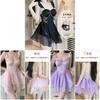 Satin Sleep Dress Short Skirt With Bust Padding For Women