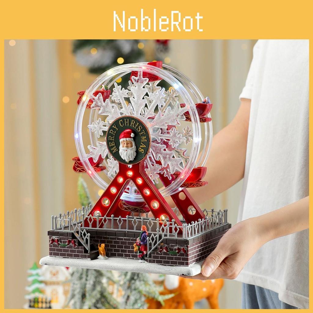 Themed Santa Claus Luminous Ferris Wheel Music Box For Christmas Decoration