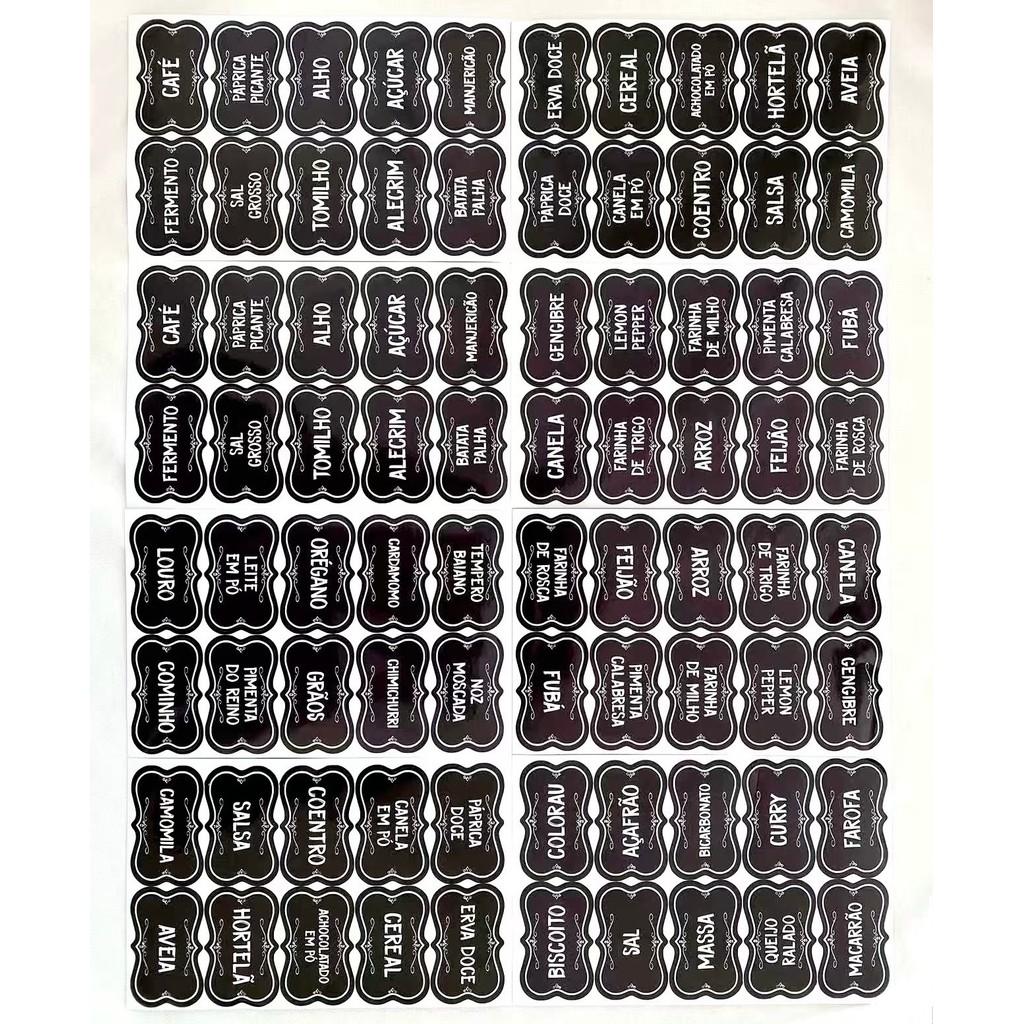 

50-Piece Premium Kitchen Herb Sticker Pack - Customizable Pantry Tags with Measurement Guides (Oregano, Rosemary, Black Pepper)