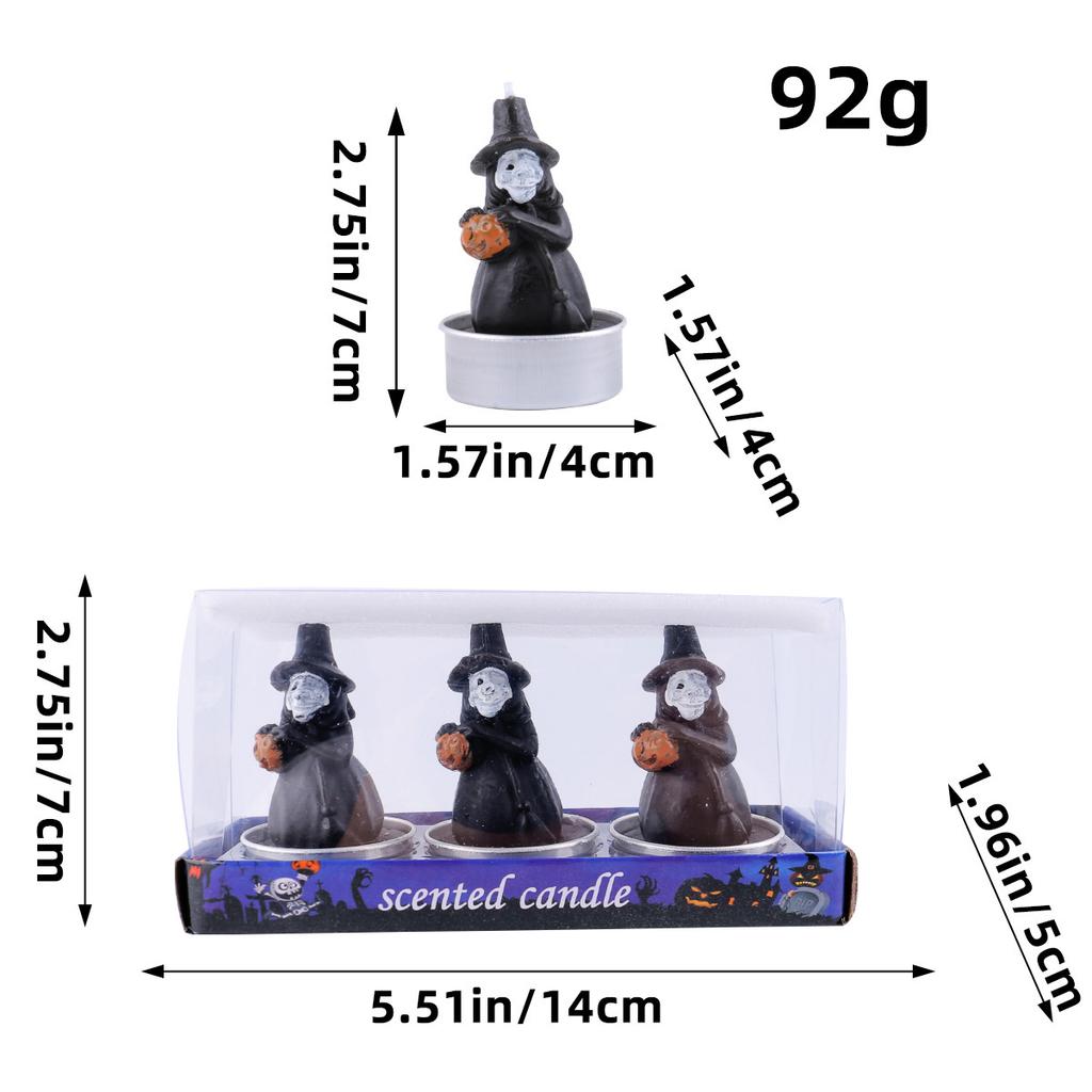 Halloween Candle Ornament Ghost Festival Party Arrangement Funny Pumpkin Skeleton Small Candle Photo Prop Candle