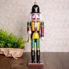 Colorful Wooden Nutcracker Soldier King Figurine Christmas Decor for Shelves