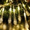 Battery Box Powered LED Water Drop String Lights 80/40/20/10LED Christmas Garland Wedding Birthday Party Fairy Room Decor