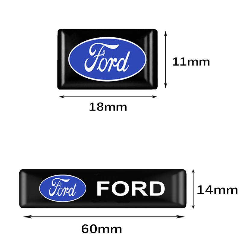 ENNG2 10Pcs Ford Focus Mondeo Edge Ecosport Ranger Fiesta Fusion Kuga Car Interior 3D Epoxy Resin Badge Stickers Decorate Accessories