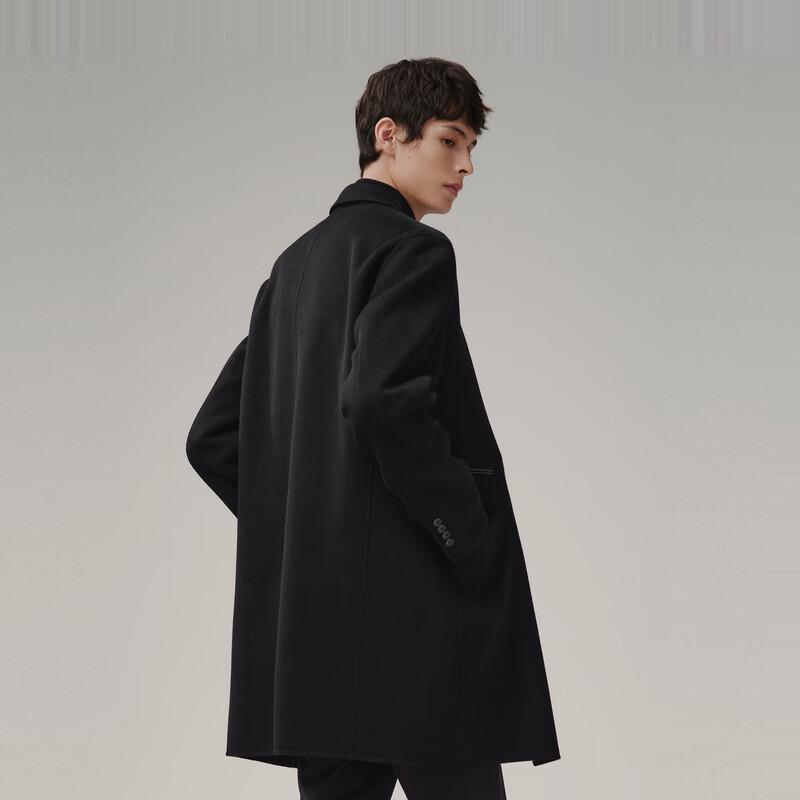Men's Wool Blend Lapel Overcoat