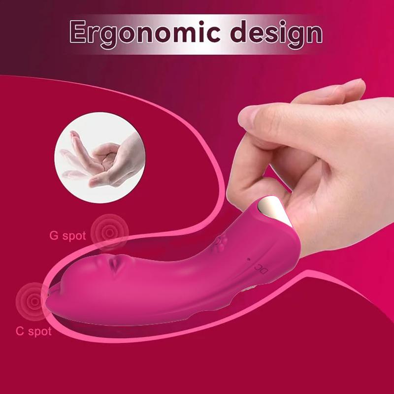 Clit Finger Vibrator Vagina G-Spot Massager Clitoral Stimulator Sex Toys for Women