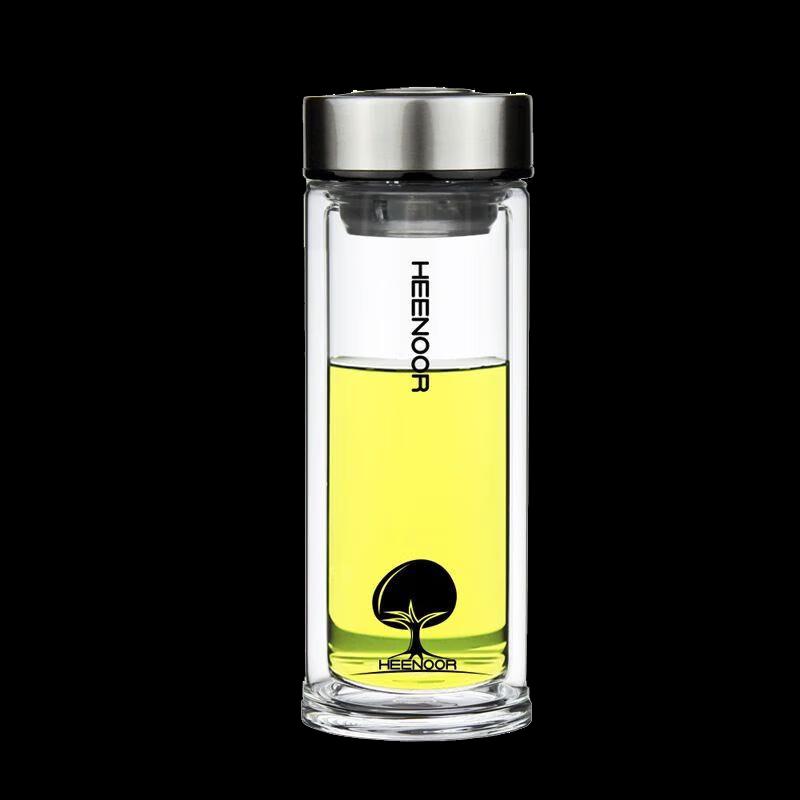 Cino XN-6700 180mL Double-Layer Glass Tea Infuser Bottle