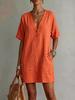 Vestido de Verano Casual con Botones y Bolsillos para Mujer Europeo y Americano 2026