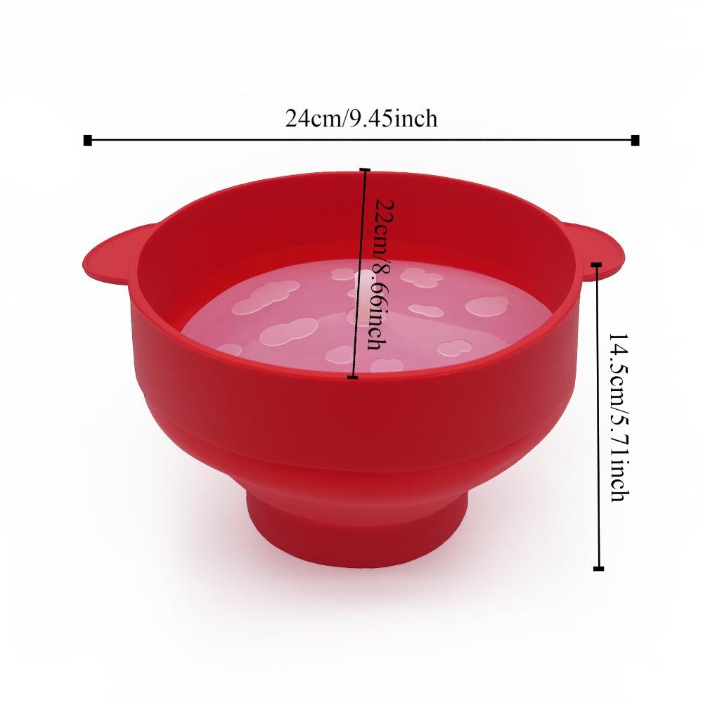 DIY Microwave Popcorn Bowl Bucket Red Fruit Dish Popcorn Maker with Lid Chips  Family