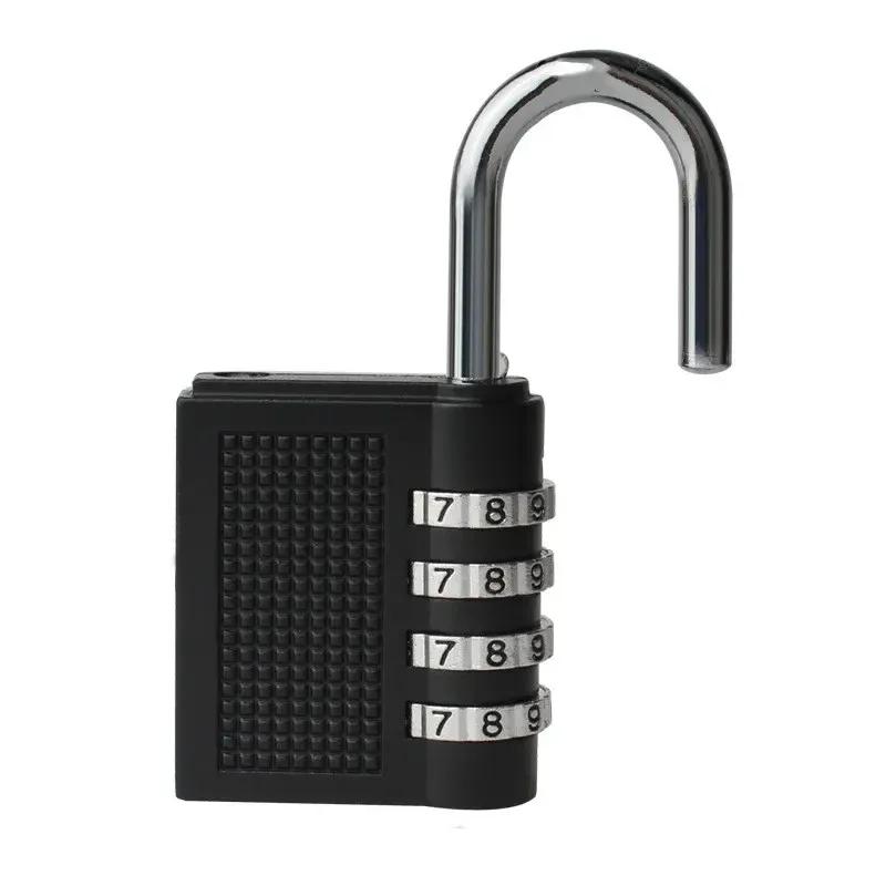 Heavy Duty 4 Dial Digit Combination Lock Weatherproof Security Padlock Outdoor Gym Locker Safely Code Lock Black 80 X 43 X 14mm