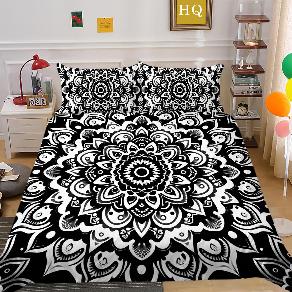 Bedding Set Cover 3D Mandala Printed Luxury Bedroom Decoration King Size Teens Duvet Cover Set