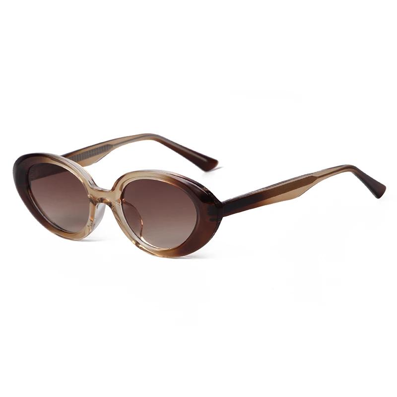 Vintage Retro Vintage Sunglasses Woman Oval Shape Narrow Eyeglasses Small Frame Fashion Brand Style Trendy Sun Glasses Women Lady Goggle UV400