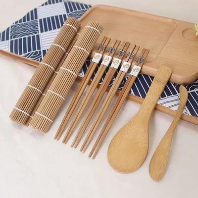 Sushi Making Set Japanese Sushi Tools All-in-one Roller Set With Bamboo Rolling Mat Diy Rice Ball Tool Gift For Sushi Lovers