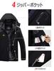 MAGCOMSEN Outdoor Cold Weather and Solid CN L Size Men's Jacket, Windproof, Trekking, Walking, Motorcycle, Fishing, Skiing, Gray, (Japan S)