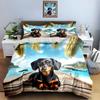 Tropical dock scene Bedding Duvet cover sets Duvet covers Pillowcases gifts (1 * Duvet Cover 2 * Pillowcases, without duvet insert)