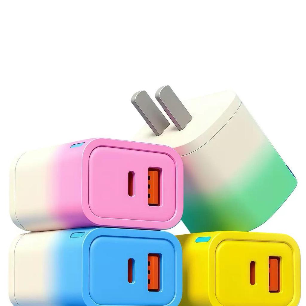 Gan 22W Dual Port Fast Charger, CE Certified, Compatible with Apple, Huawei, and Android Devices