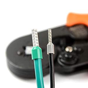 IWISS ferrule crimping pliers, 0.25-6.0mm², HSC8 6-4F, for wire end sleeves, terminal set (Terminal E400 set HSC8 6-4F/E-400)