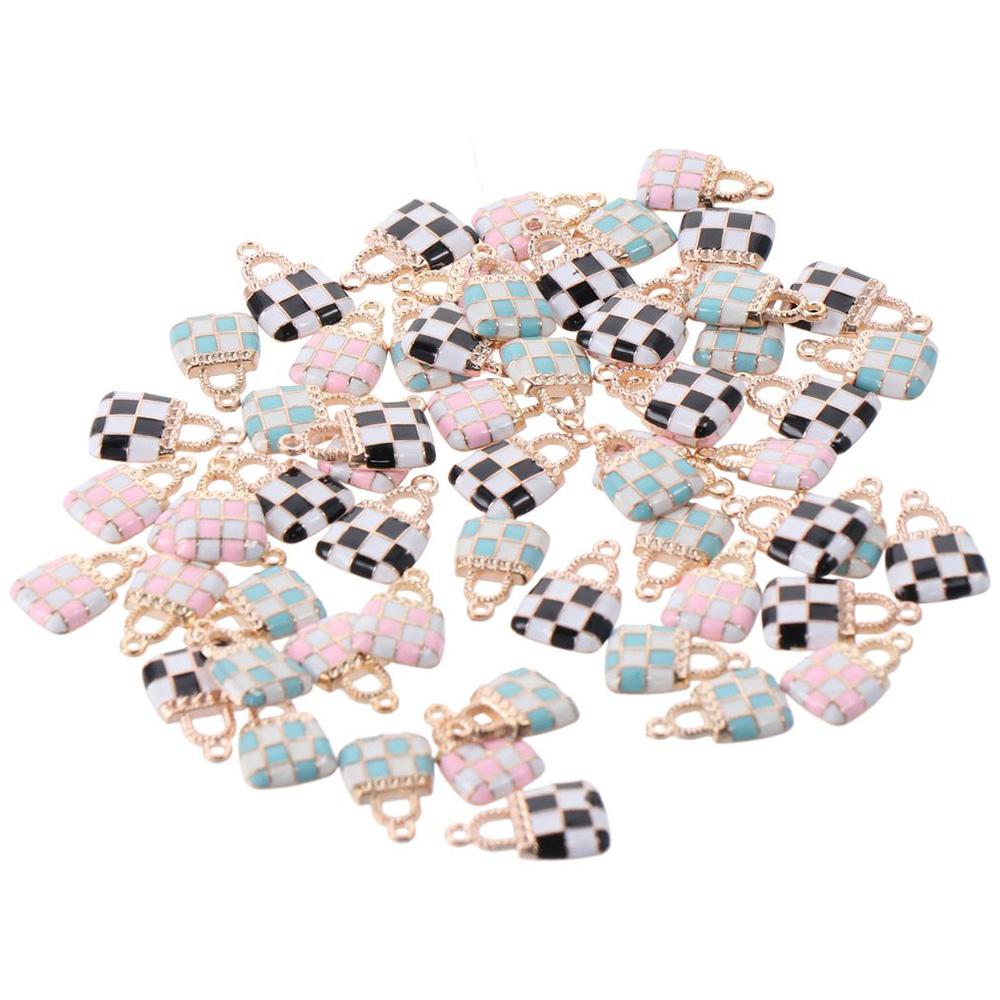 

60Pcs Mixed Purse Charm Blue Bracelet Enamel Women