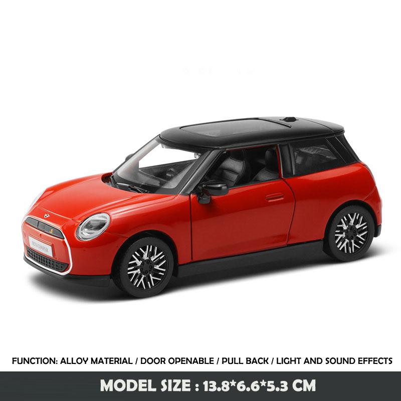 

1/28 BMW Mini Cooper Alloy Car Model with EV Charger Sound Light Children Boy Diecast Toy Vehicle Collection Miniature Voiture