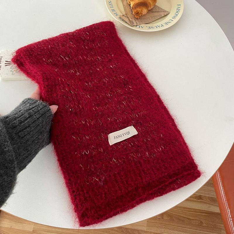 Christmas Series New Red Atmosphere Scarf Collection Women's Winter Wind Advanced Autumn and Winter Warm Scarf