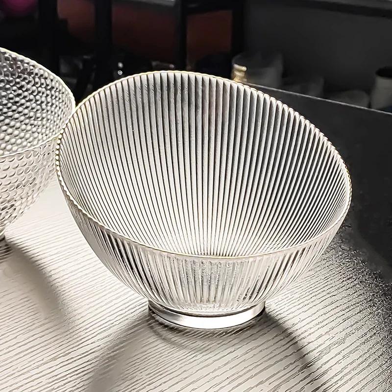 Křišťálová skleněná nakloněná mísa na ovoce Salátová bufetová mísa Špičková vynikající mísa Kuchyňské nádobí Talíře na ovoce a svačinu Speciální talíře