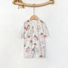 Baby Langarm-Bodysuit aus Bambusfaser: 3-24 Monate, Atmungsaktiver Druckknopf im Schritt, Nahtlos für den Sommer