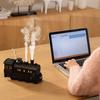 Large Capacity Mist Maker for Sleep Vintage Steam Train Aroma Diffuser, 300ml Ultrasonic Cool Humidifier with Dual Decorative Air Christmas