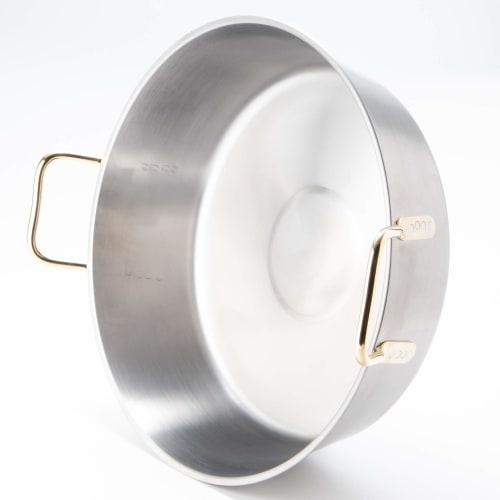 Endo Shoji Super Denji Frying Pan, 42cm, Stainless Steel, for Induction Cooktops, Made in Japan, AAG3905