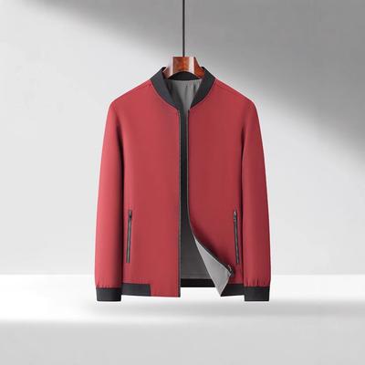 Double-sided Baseball Collar Business Casual Jacket for Men and Middle-aged Men Spring Jacket Daddy Dress One and Two Tops