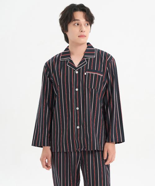 

[Цветок Мая] Современный мужской пижамный комплект ST с длинным рукавом, 100% хлопок, большого размера [Отправка из Кореи] 100% Оригинал 100-105